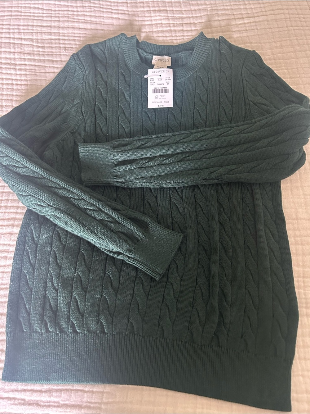 NWT Jcrew Crewcuts Medium Green Sweater